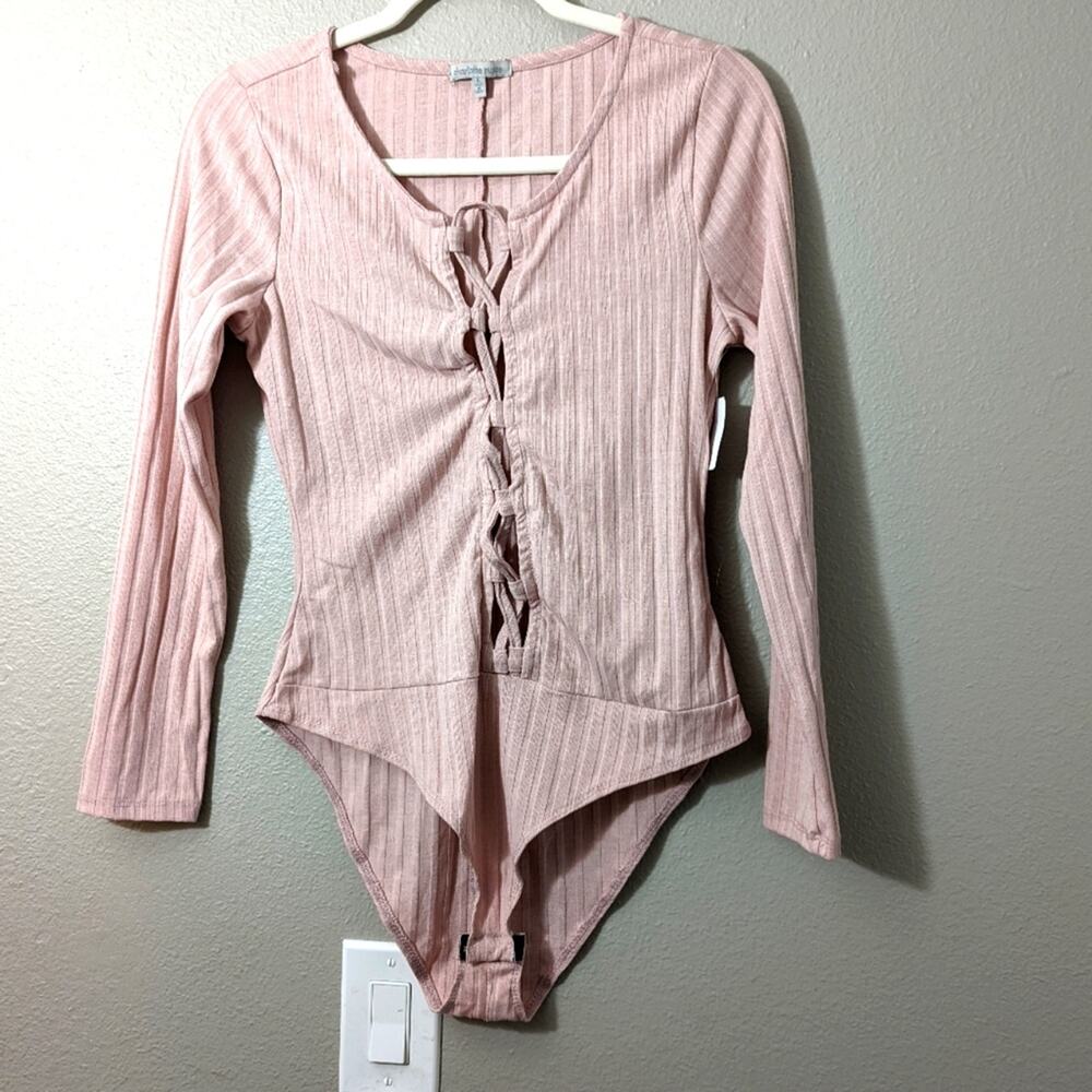 Charlotte Russe Ribbed Bodysuit